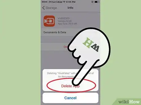 Image titled Delete an App's Data from an iPhone Step 7