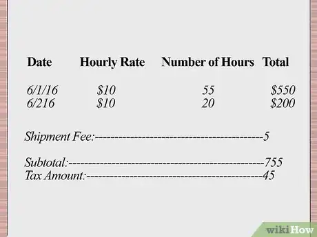 Image titled Write an Invoice for Payment for Services Rendered Step 10