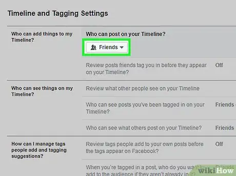 Image titled Prevent Friends from Posting on Your Facebook Wall Step 21