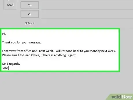 Image titled Turn On or Off the Out of Office Assistant in Microsoft Outlook Step 7