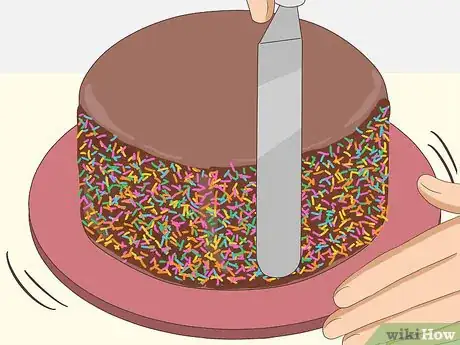 Image titled Put Sprinkles on the Side of a Cake Step 21
