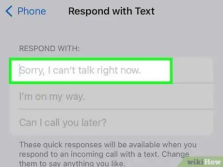 Image titled Respond to Incoming Calls with a Message on an iPhone Step 8