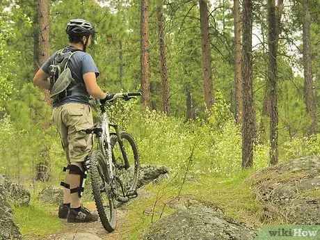 Image titled Ride Off a Drop on a Mountain Bike Step 1