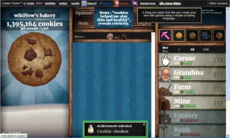 Image titled How to Get the Cookie Dunker Achievement on Cookie Clicker Step 4