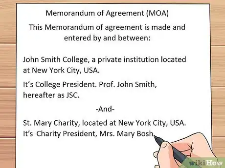 Image titled Write a Memorandum of Agreement Step 2