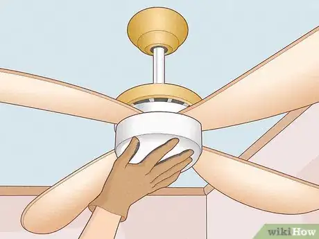 Image titled Replace a Light Bulb in a Ceiling Fan Step 2