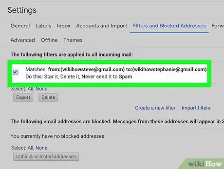 Image titled Delete a Filter in Google Gmail Step 6
