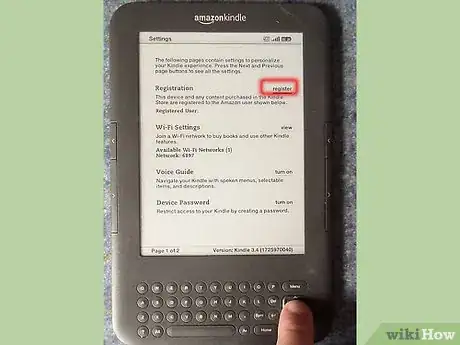 Image titled Register a Kindle Keyboard to Your Amazon Account Step 3