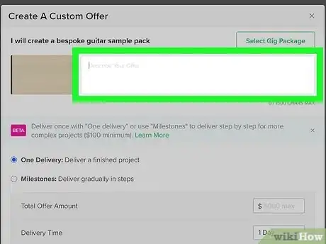 Image titled Send an Offer to a Buyer on Fiverr Step 6
