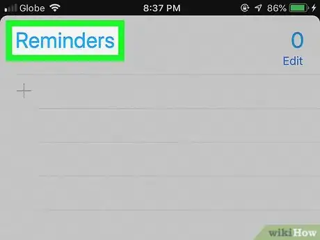 Image titled Set a Reminder on an iPhone Step 2