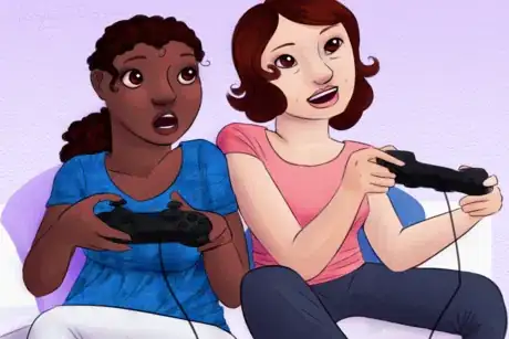 Image titled Best Friends Playing Video Game.png