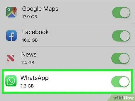 Image titled Turn Off Cellular Data for WhatsApp on an iPhone Step 3