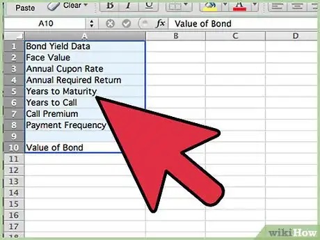 Image titled Calculate Bond Value in Excel Step 1