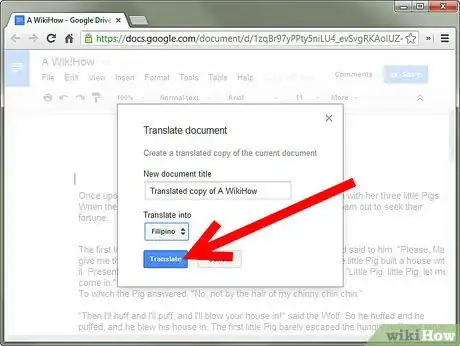 Image titled Translate a Google Drive Document Step 6