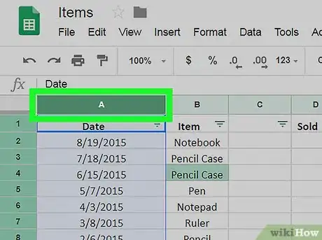 Image titled Sort by Number on Google Sheets on PC or Mac Step 3