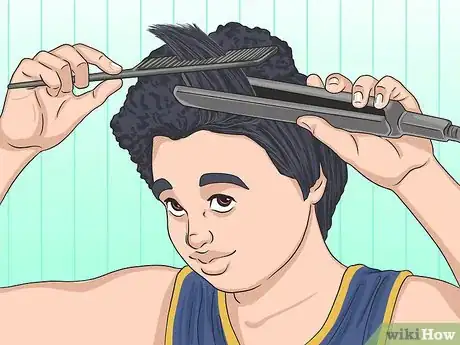 Image titled Straighten an Afro for Men Step 4