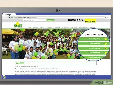 Image titled Join Smile Foundation Step 2