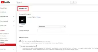 Open Advanced Settings in YouTube