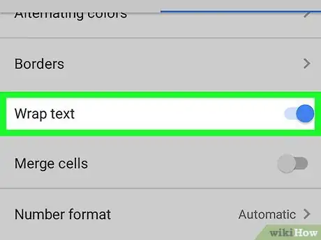 Image titled Format Cells on Google Sheets on Android Step 10