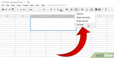 Image titled Unmerge Cells in Google Docs Spreadsheets Step 3