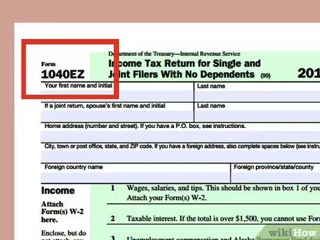 Image titled Fill Out a US 1040EZ Tax Return Step 3