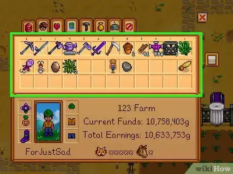 Image titled Attach Bait to Rod Stardew Step 2