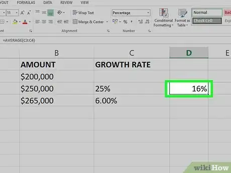 Image titled Calculate Average Growth Rate in Excel Step 11