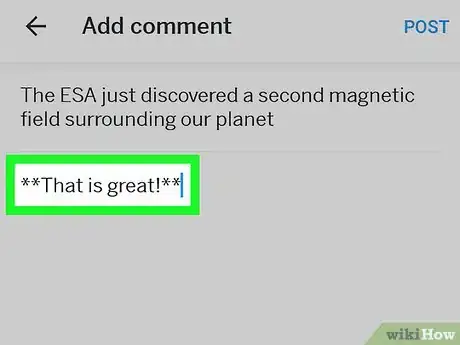 Image titled Write in Bold on Reddit on Android Step 5