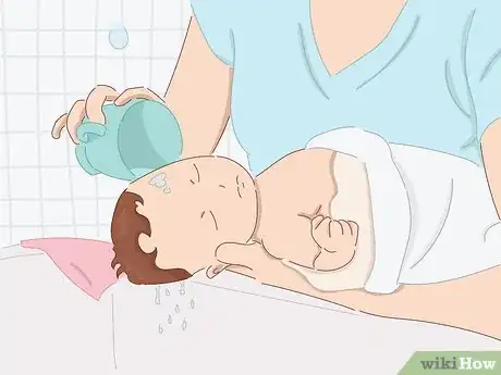 Image titled Wash Newborn Hair Step 1