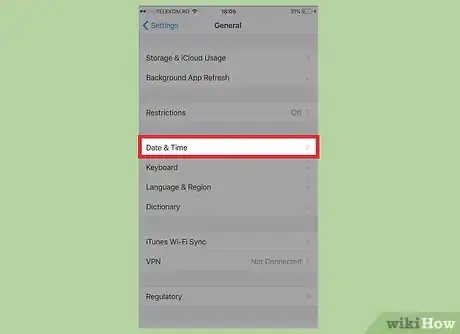 Image titled Change Your Time Zone on an iPhone Step 3