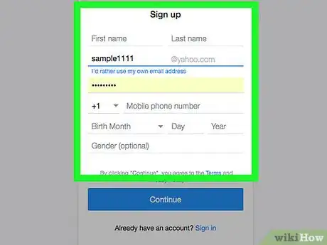 Image titled Set up a Yahoo! Mail Account Step 4