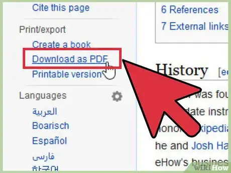 Image titled Download a Wikipedia Page as a PDF Step 4