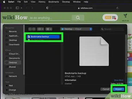 Image titled Import Bookmarks to Safari Step 9