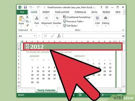 Image titled Create a Calendar in Microsoft Excel Step 4