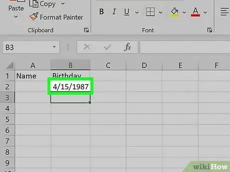 Image titled Calculate Age on Excel Step 2