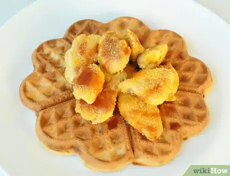 Image titled Eat Chicken and Waffles Step 4