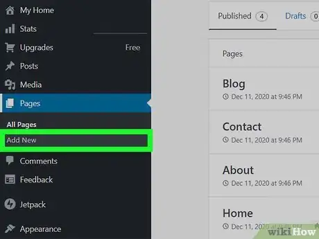 Image titled Add a Subpage in WordPress Step 3