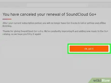 Image titled Cancel Soundcloud Go Step 8