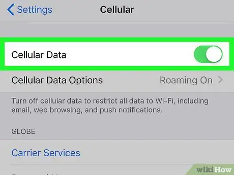 Image titled Turn on Mobile Data on iPhone or iPad Step 5