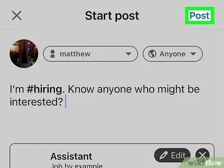 Image titled Share a Job Posting on LinkedIn Step 27
