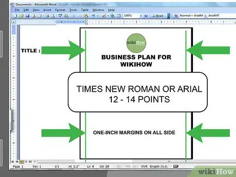 Image titled Write a Business Plan for a Start Up Step 15