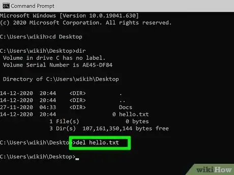 Image titled Create and Delete Files and Directories from Windows Command Prompt Step 18