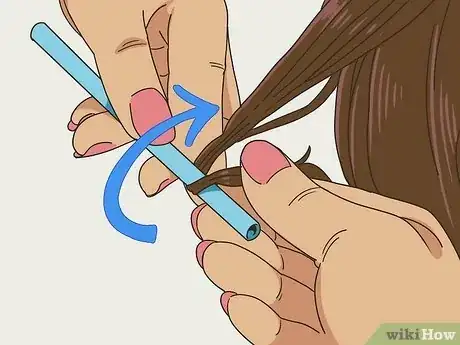 Image titled Curl Your Hair with Straws Step 7