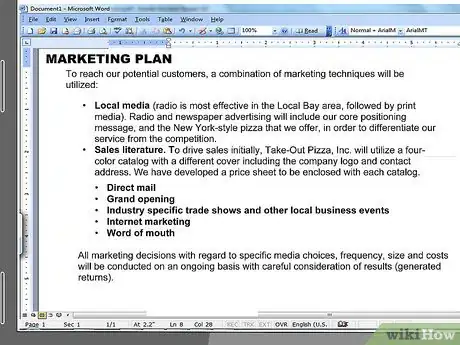 Image titled Write a Business Plan for a Start Up Step 7