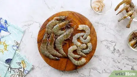 Image titled Peel and Devein Shrimp Step 1