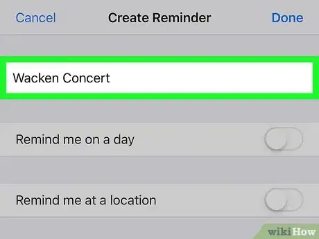 Image titled Set a Reminder on an iPhone Step 5