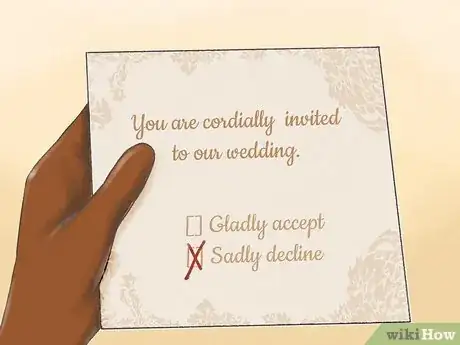 Image titled Respond when Someone Declines Your Wedding Invitation Step 1