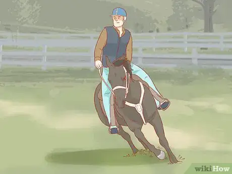 Image titled Avoid Injuries While Falling Off a Horse Step 1