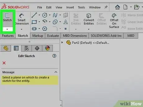 Image titled Solidwork How to Draw Around Other Object Step 3