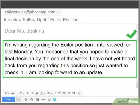Image titled Write a Follow Up Email for a Job Application Step 22